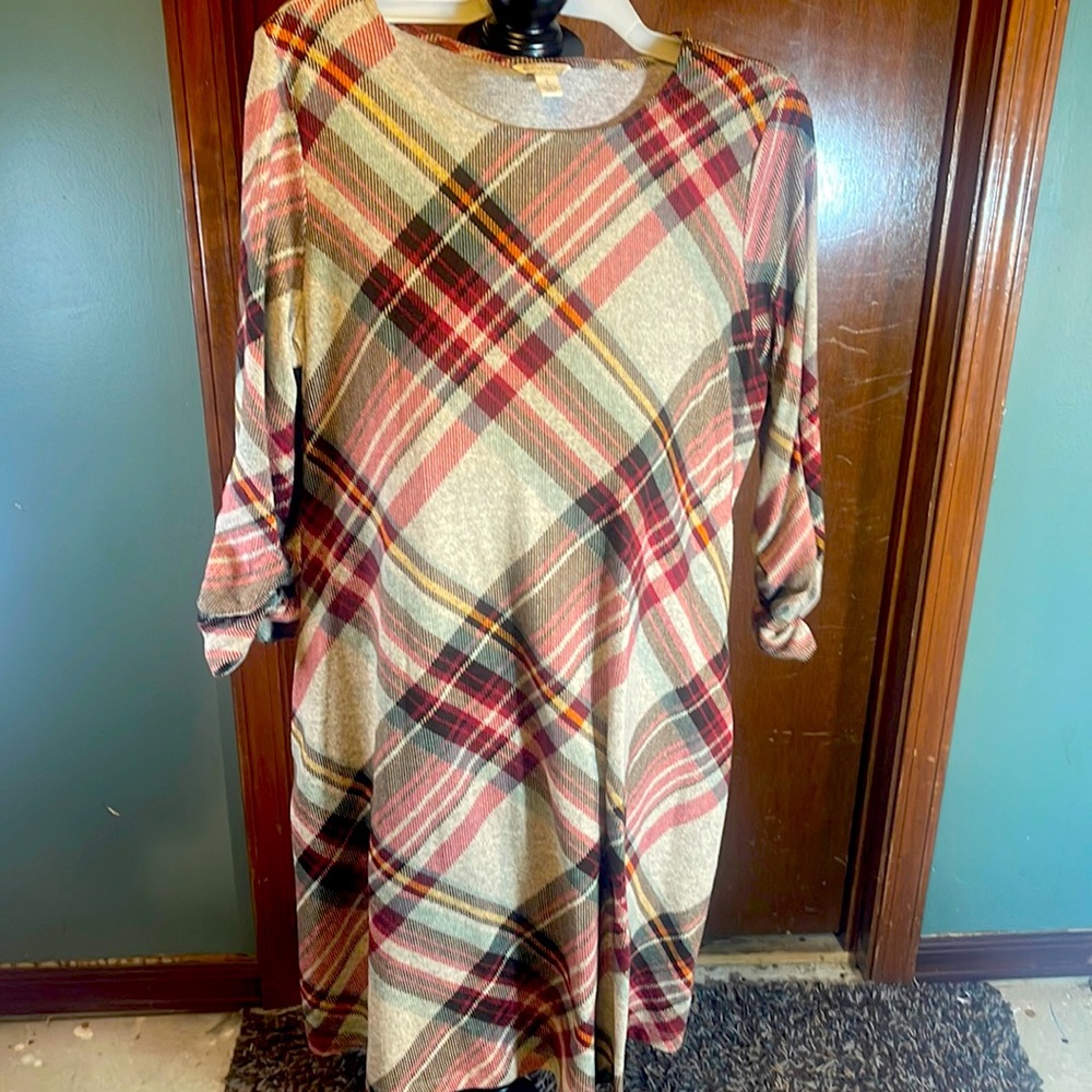Women’s run spice plaid dress